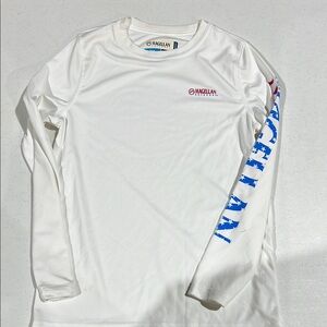 Magellan Outdoors Boy’s Medium White Long Sleeve fishing Shirt (dry fit)
